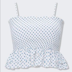 Forever21 Plus Size Smoked Polka Dot Cami